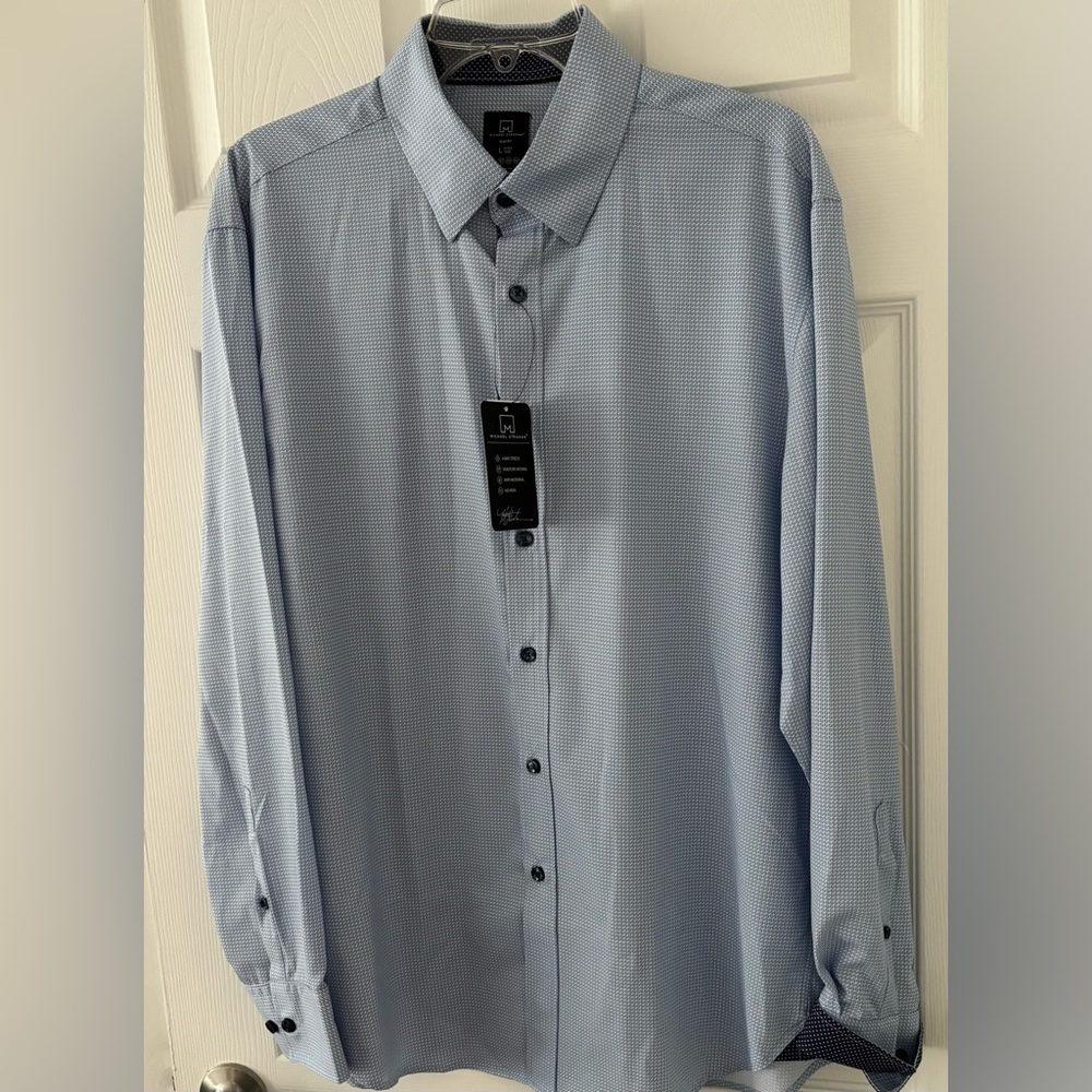 Michael Strahan collection. Slim fit size L 16-16.5, 34-35